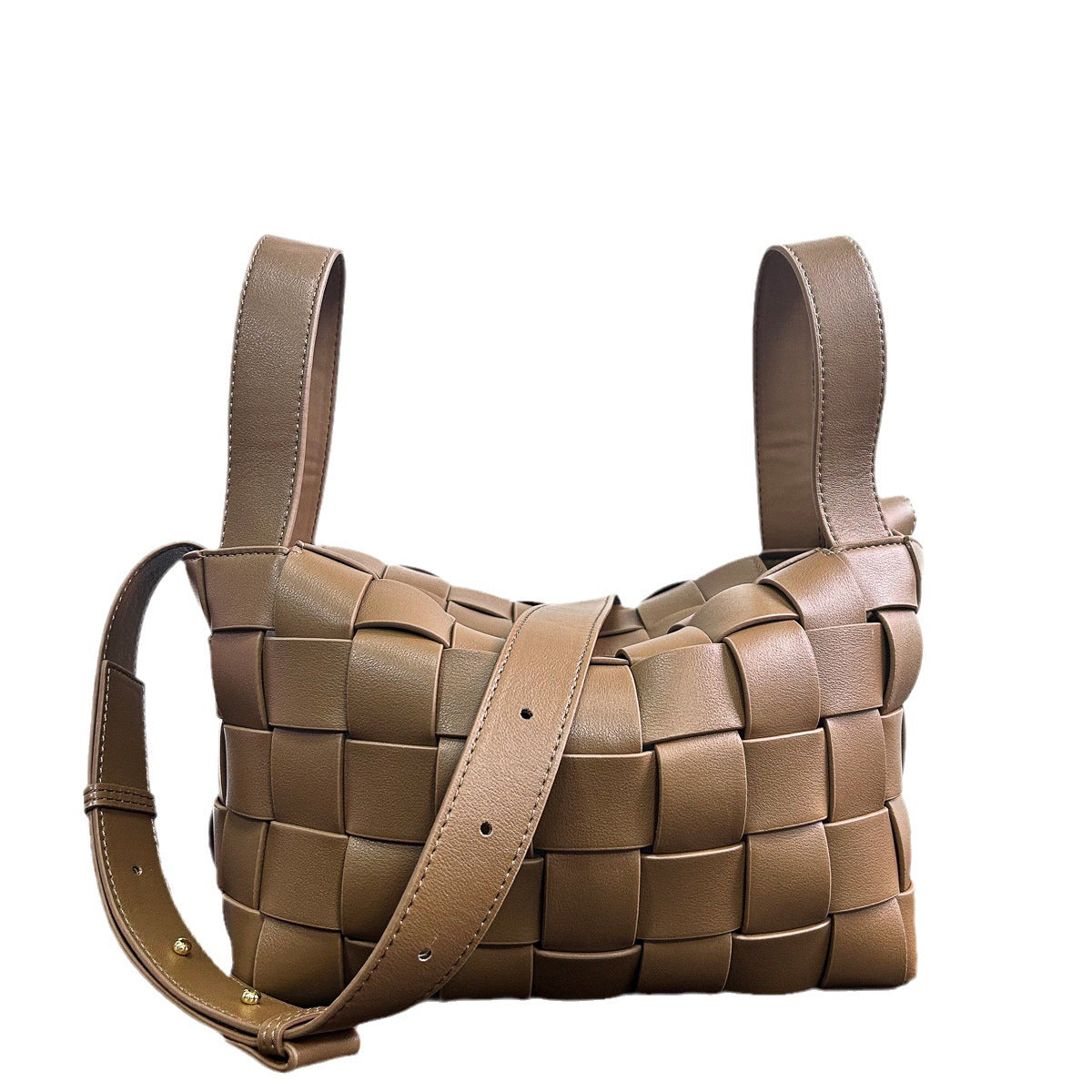 包包女包手工编织头层牛皮高档优雅时尚大容量通勤外出手提单肩包