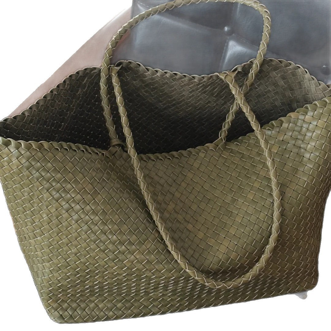 小众设计师品牌包包2025慵懒风手工编织托特包女大容量购物袋潮