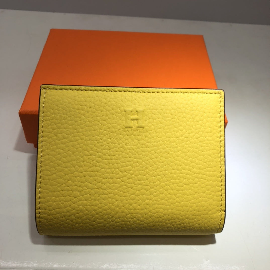 H家荔枝纹短款钱包 多功能凯莉链条包零钱包一体单肩斜挎小方包女