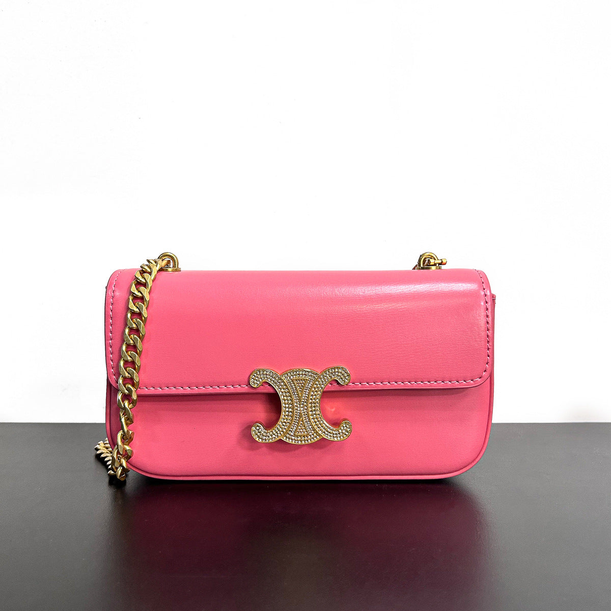 凯旋门包包复古腋下包豆腐包女2023新款单肩链条法棍包甜酷