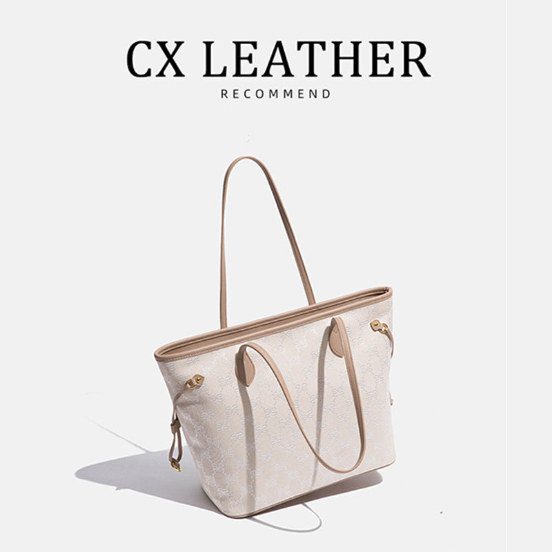 欧美高级感大容量手提包2023夏季时尚简约托特包手拎单肩小众女包