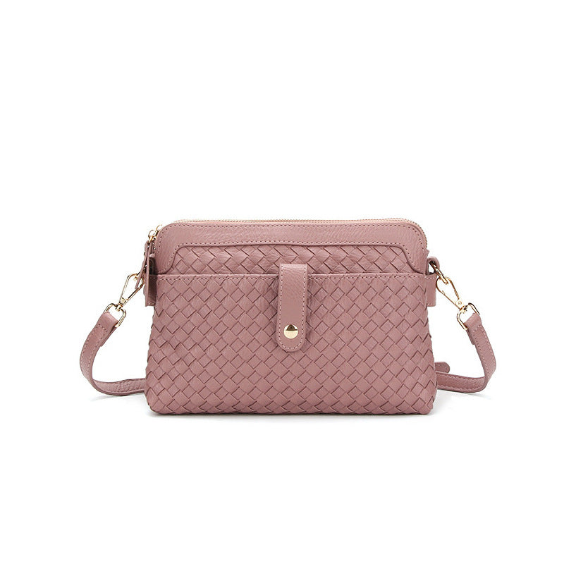 广州女包 2024工厂新款包包单肩多功能手提包编织斜跨包一件代发