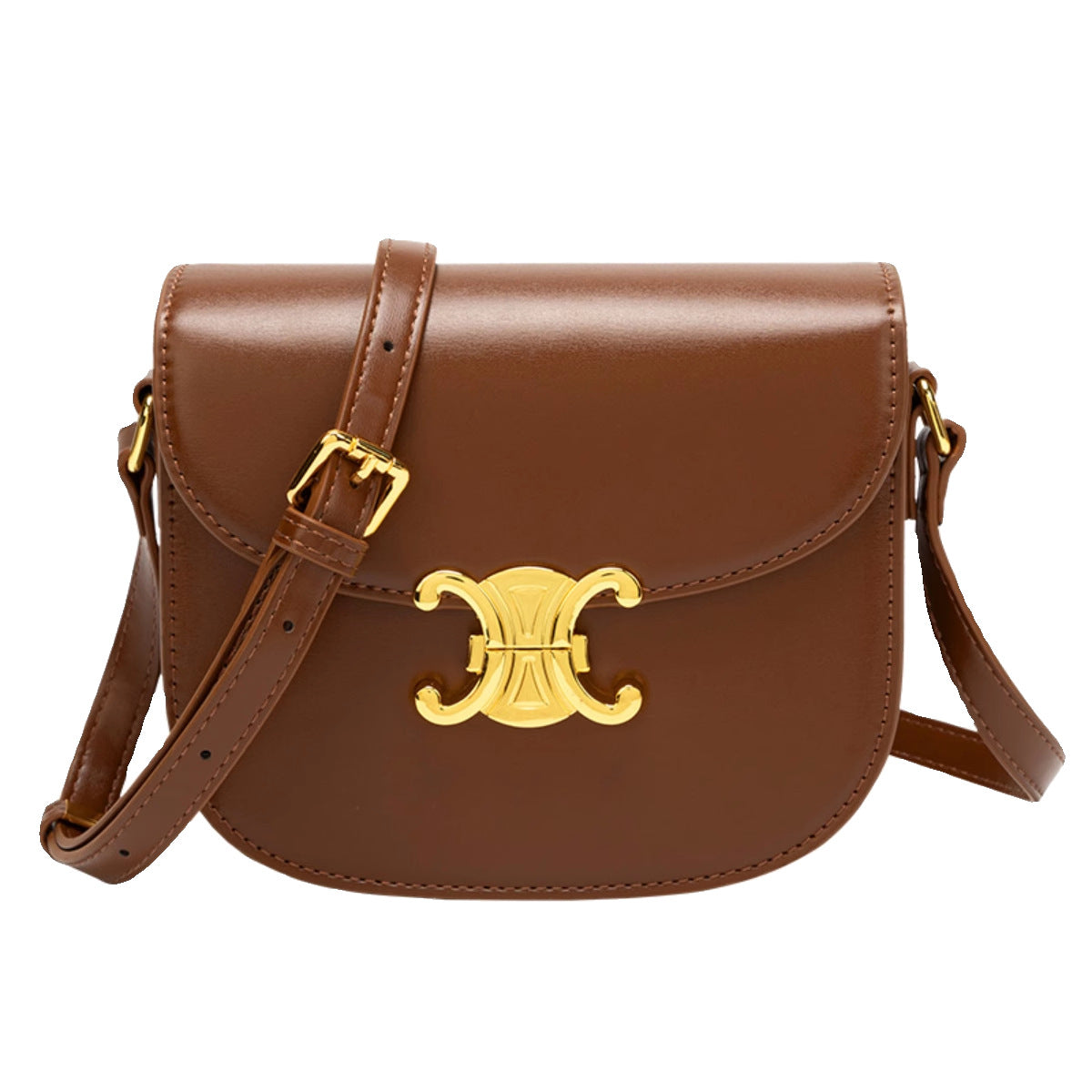 包包女2024新款高级感复古洋气真皮凯旋门豆腐包斜挎包半圆马鞍包