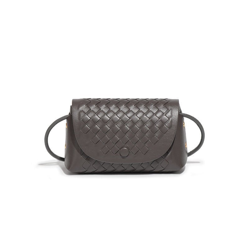 通勤百搭质感小包包清新时尚潮流手工编织包小众复古单肩斜跨女包