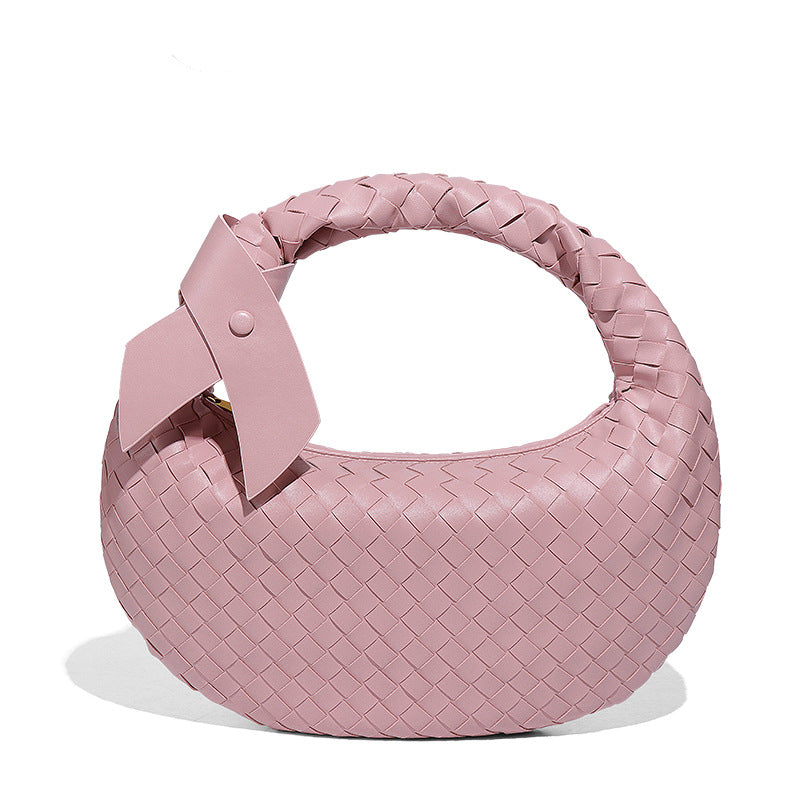 跨境潮流手工编织包包时尚休闲复古饺子包通勤百搭手拎女包单肩包