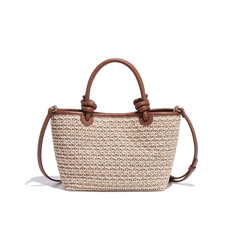 批发包包女清新文艺简约百搭时尚草编沙滩包单肩手提托特包斜挎包