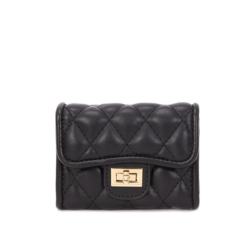 包包女2025新款零钱包包时尚多卡位卡包小香风菱格钱包 一件代发