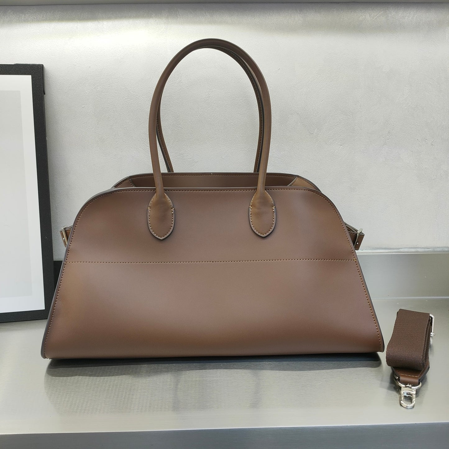 小众设计高级系列极简老钱风手提单肩斜挎女包全皮通勤大包托特包