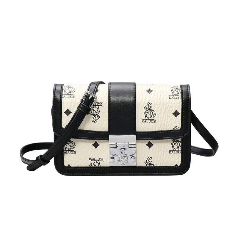 时尚休闲百搭大容量简约小方包上班通勤高级感兔兔单肩斜挎女士包