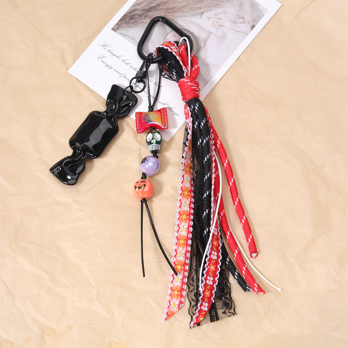 跨境热销万圣节组合挂绳多元素DIY挂件跨境节日装饰派对礼品挂链