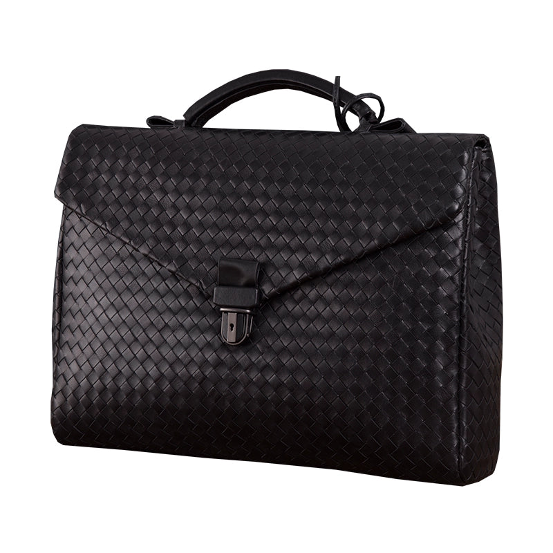 真皮男包公文包英伦风尚男士商务休闲手提包羊皮翻盖电脑包横款潮