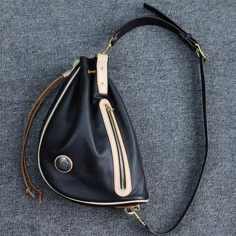 红月饺子包真皮防redmoon植鞣皮复古斜挎胸包哈雷男腰包机车包