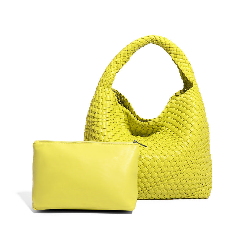 跨境热销爆款订制托特包手提女包潮流大容量腋下包编织子母单肩包