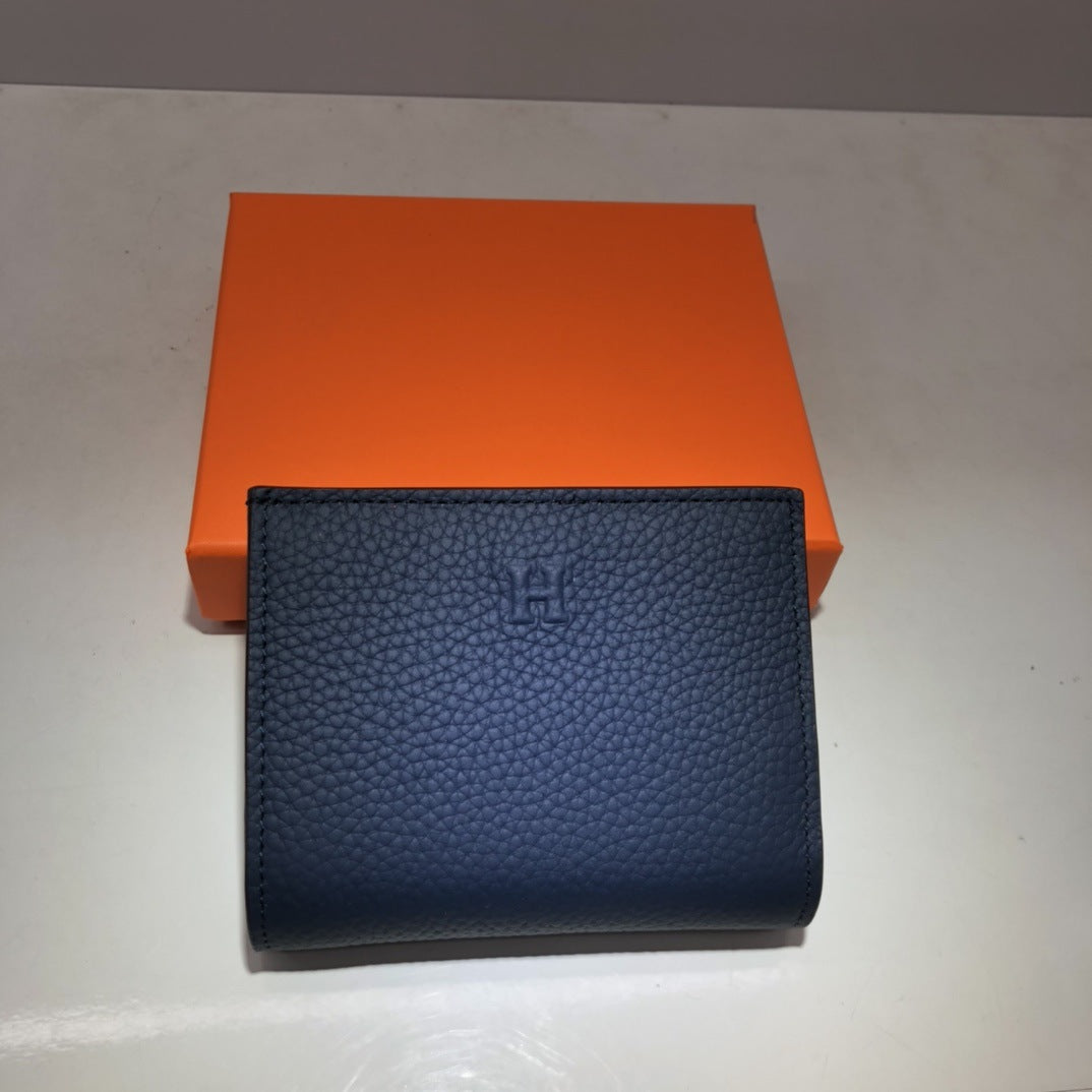 H家荔枝纹短款钱包 多功能凯莉链条包零钱包一体单肩斜挎小方包女