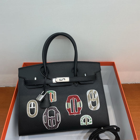 真皮头层牛皮铂金包2025新款时尚女士百搭 爆款女士 单肩斜挎包包