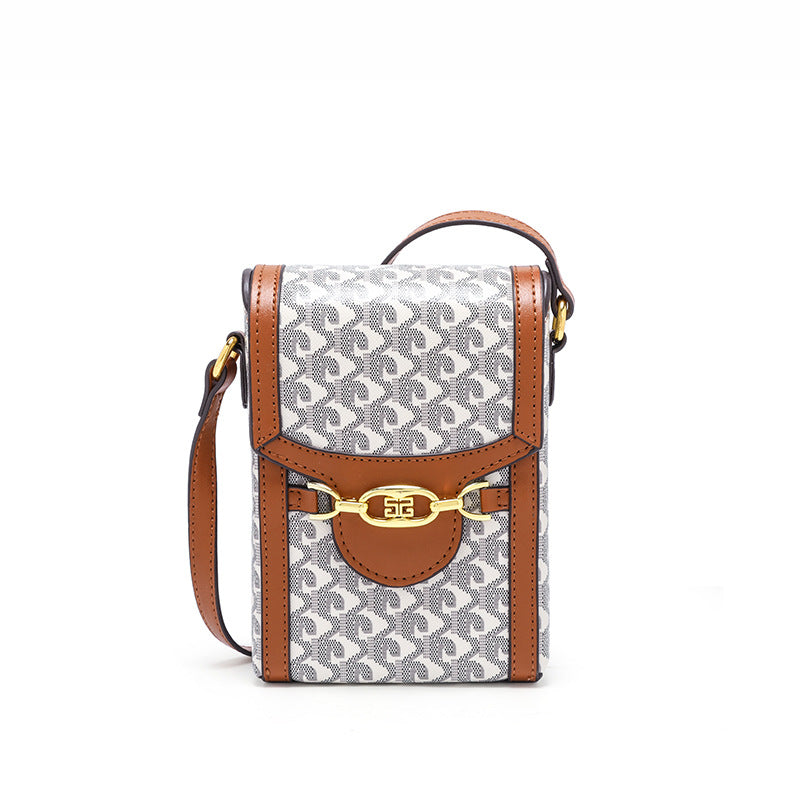 轻奢迷你手机包时尚休闲百搭竖款狗牙零钱包新款质感单肩斜跨女包