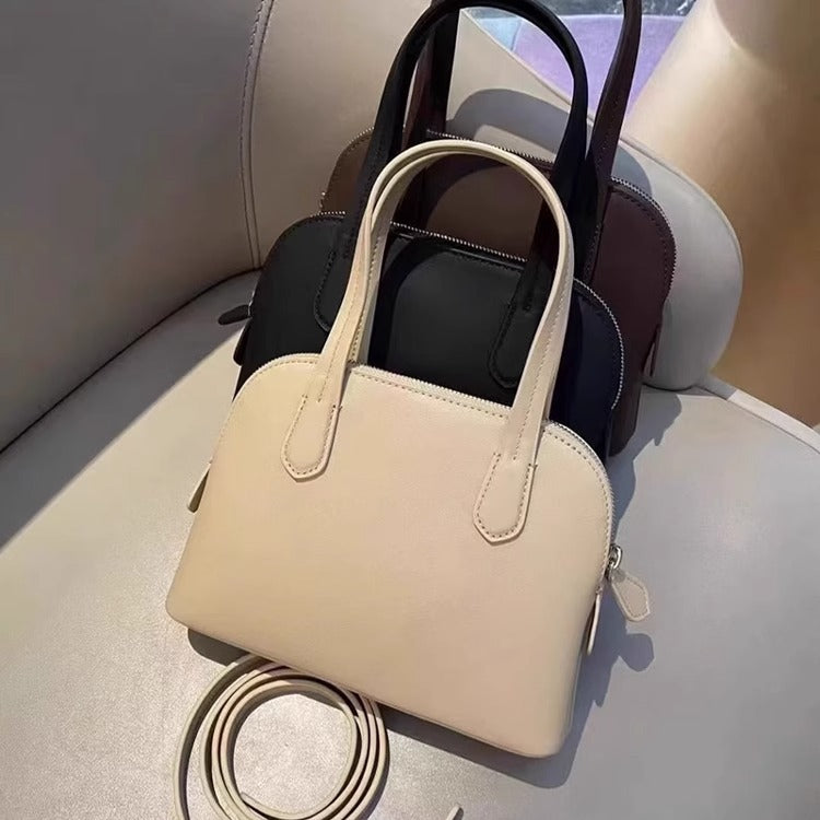 TROW Ingrid新款贝壳包 leather tote bag休闲真皮手提包一件代发
