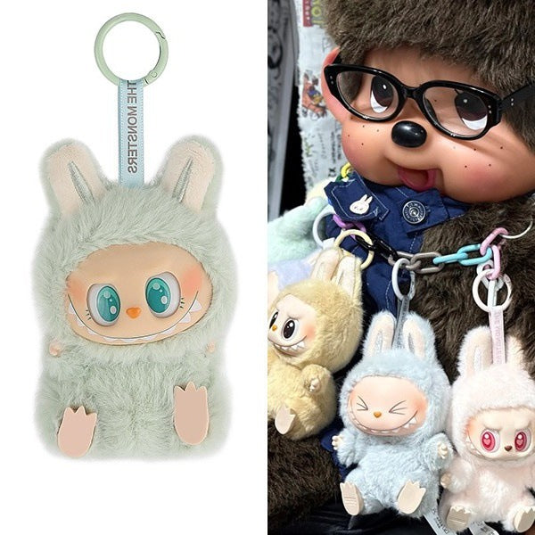 玩偶挂饰礼物布毛绒公仔派对坐坐挂件拉布毛绒挂件潮玩手办labubu