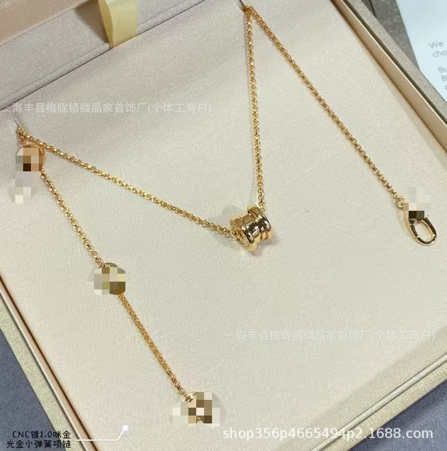 Bv高版本宝家小红人铆钉项链新款慈善款经典黑白陶瓷项链CNC精工