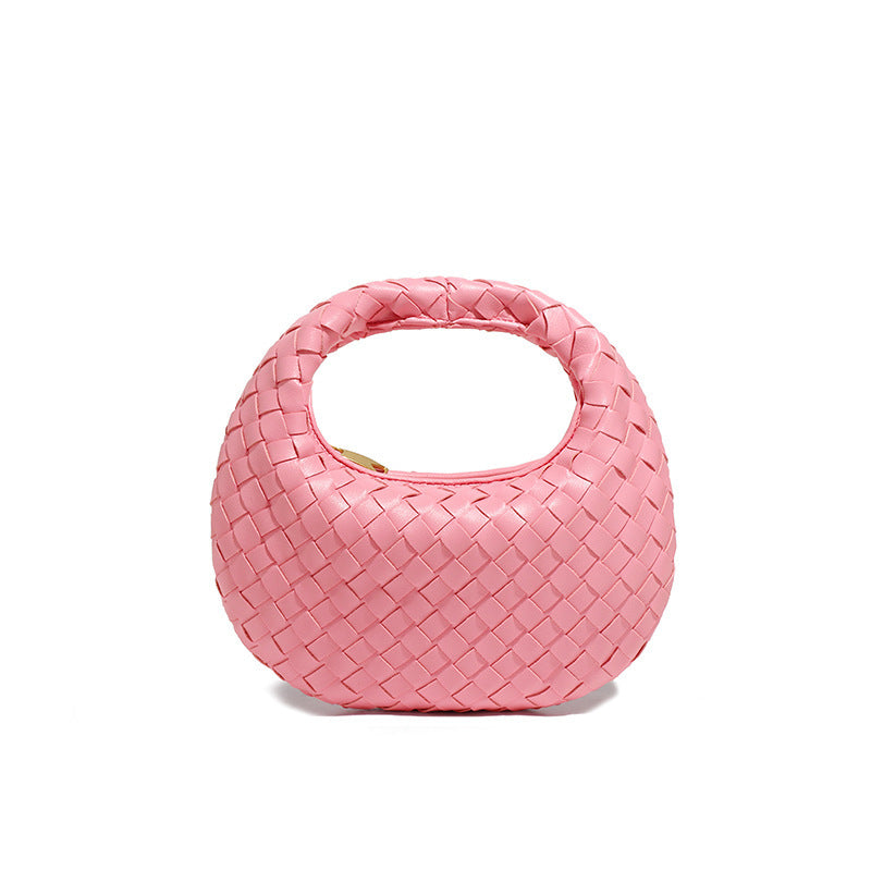 夏季流行迷你可爱饺子包定制马卡龙编织小包斜挎时尚百搭单肩女包