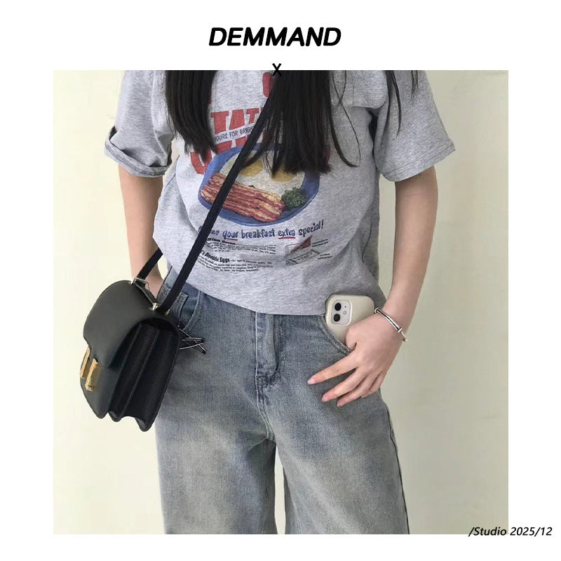 H扣康康包头层牛皮高级感空姐包经典百搭斜跨小方包时尚真皮女包