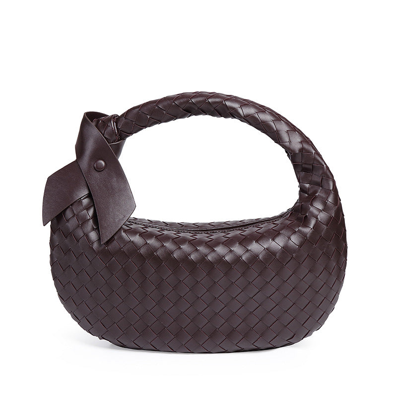 定制高级感腋下包编织手拎女包单肩包时尚大容量饺子包腋下月牙包