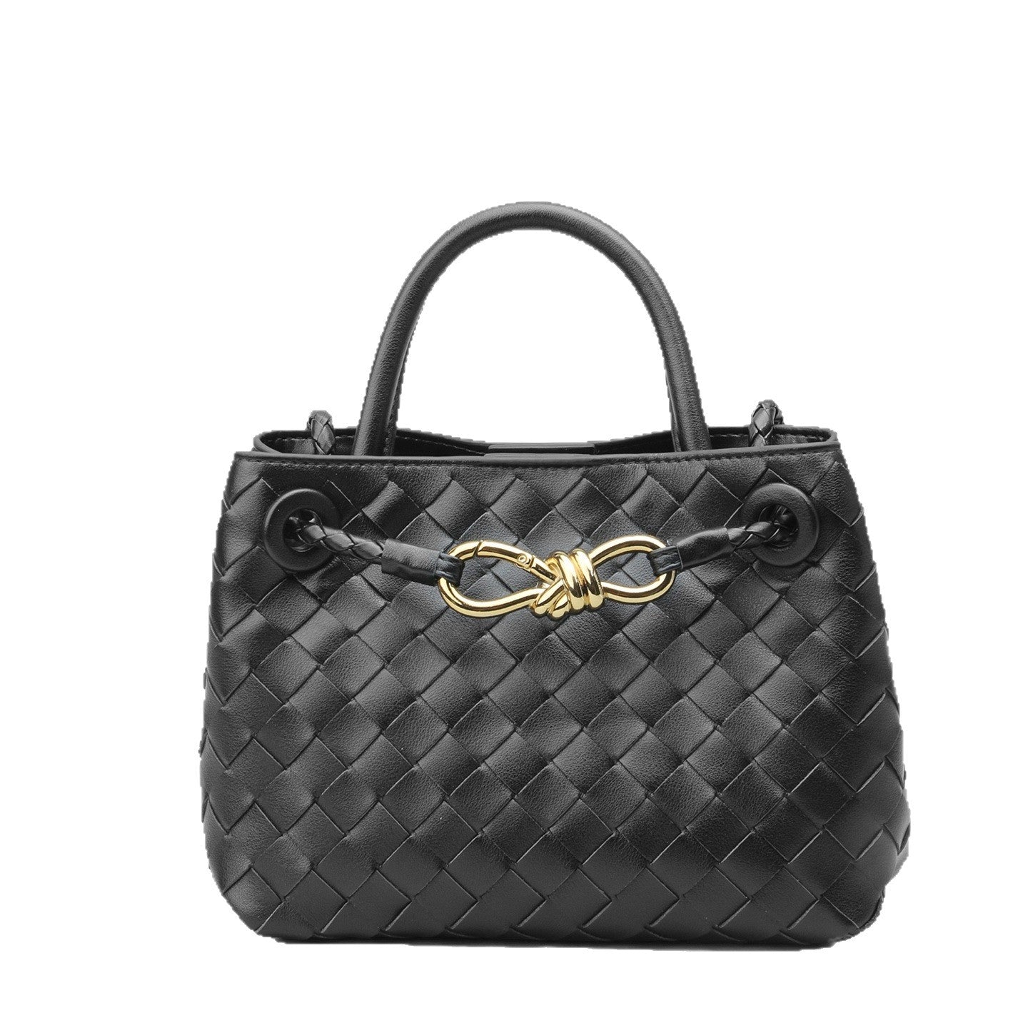 真皮手拎包外贸高级编织包跨境时尚羊皮手提包大容量单肩斜跨包女