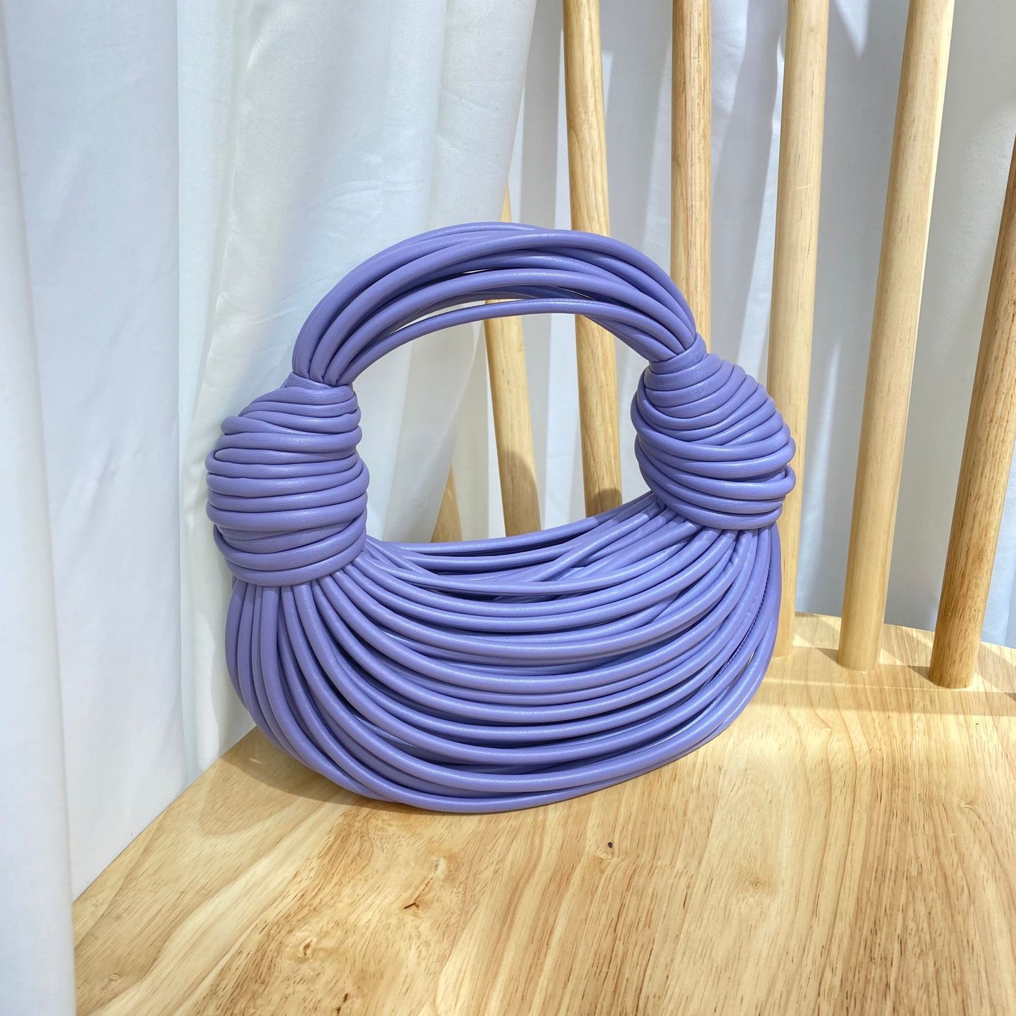 面条包手工编织绳结包小众设计打结拉面包面条包饺子云朵手提手拎