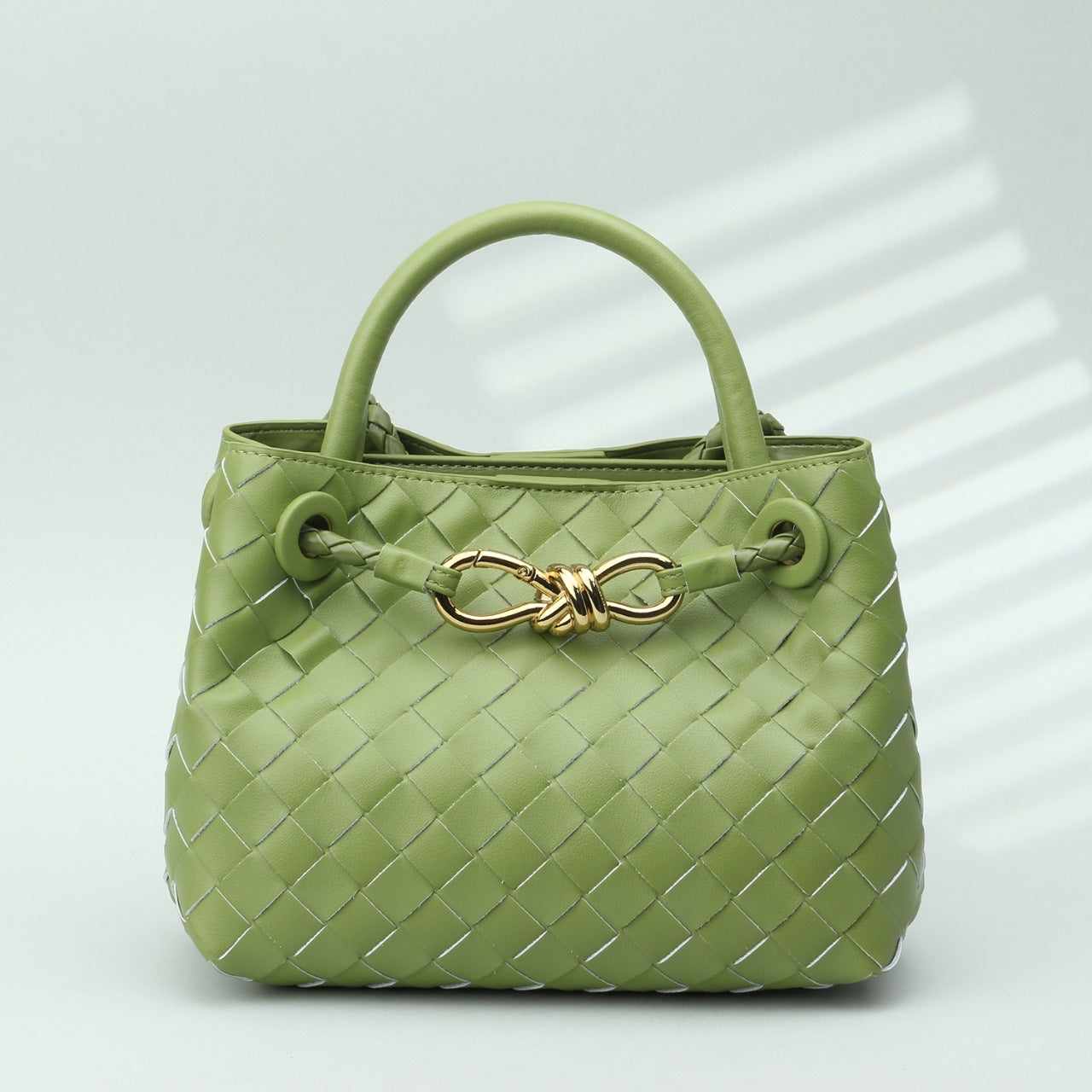 真皮手拎包外贸高级编织包跨境时尚羊皮手提包大容量单肩斜跨包女