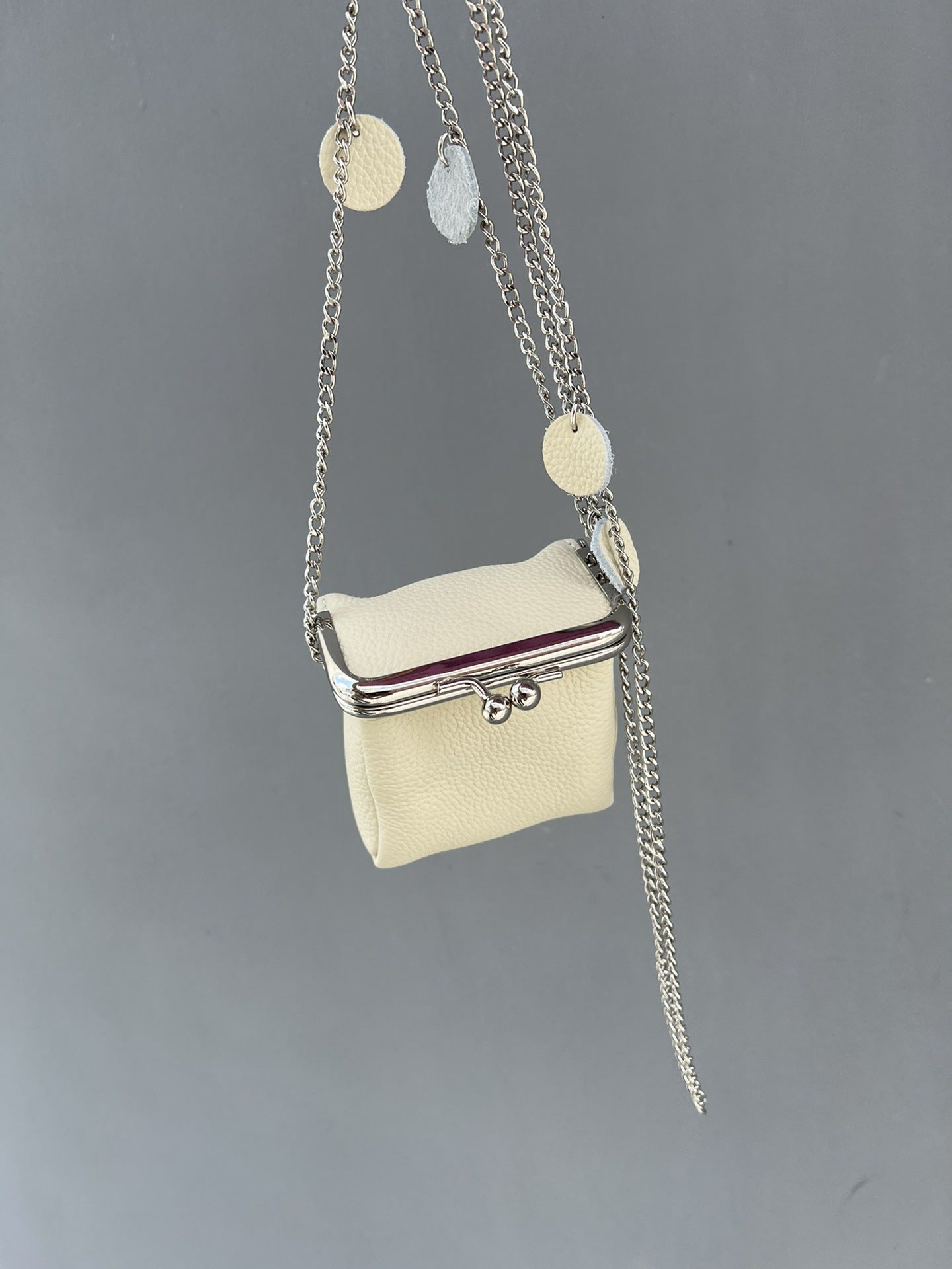 新款真皮迷你口红包ins风头层皮多功能口红盒便捷零钱硬币收纳包