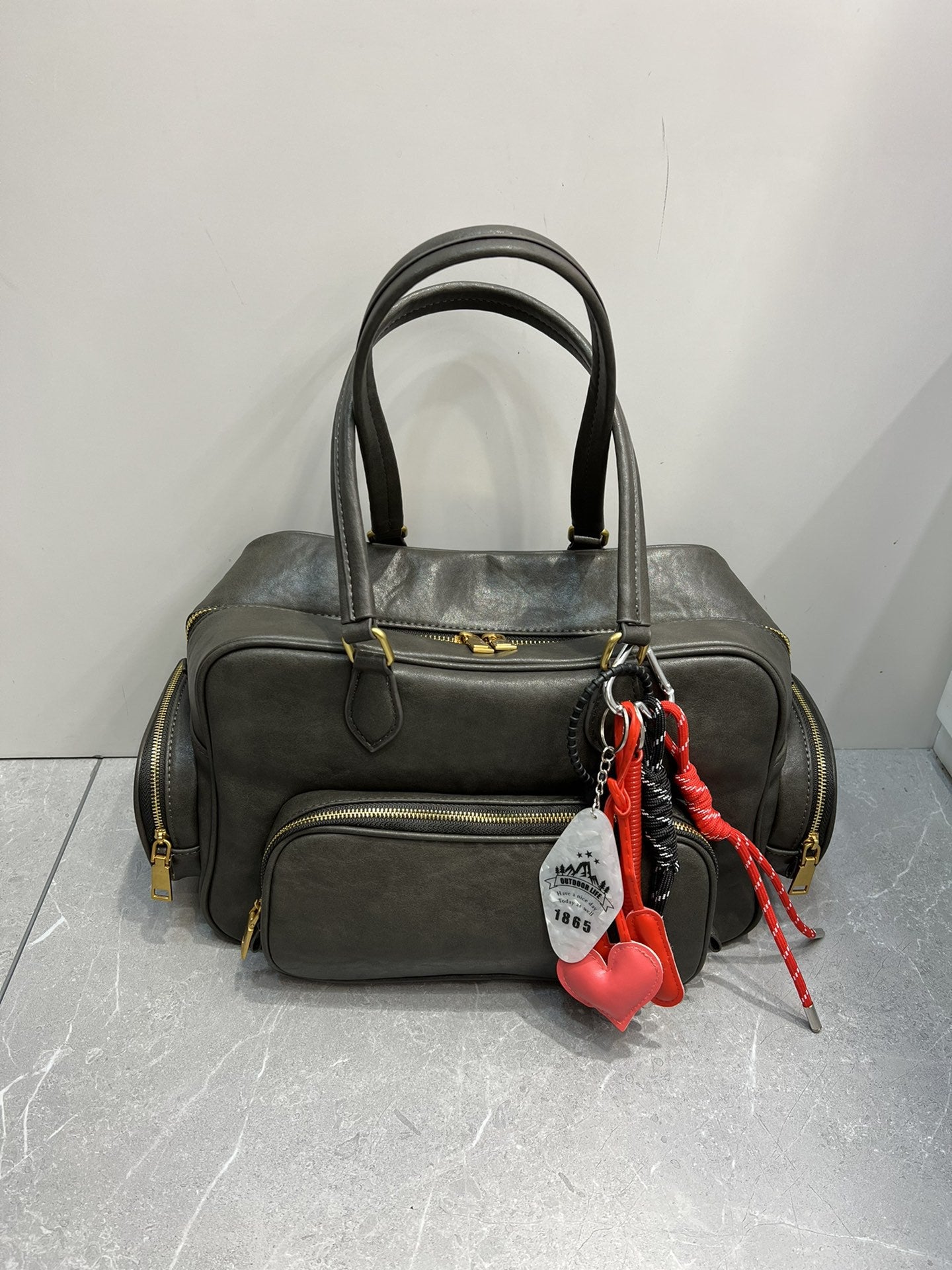 植鞣牛皮托特包大容量包包女式2024秋冬新款腋下单肩大包波士顿包