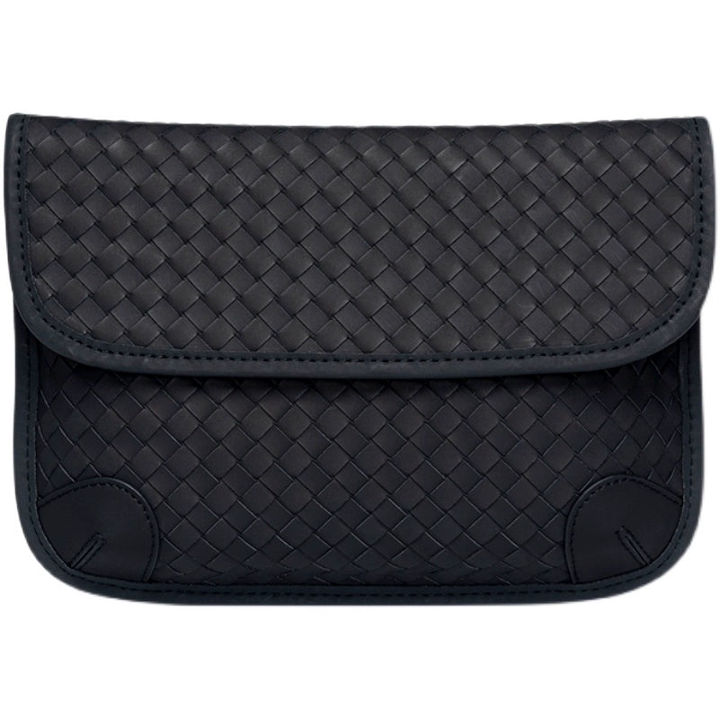 x&bv男士胸包真皮时尚小背包编织男包单肩包头层牛皮多功能斜挎包