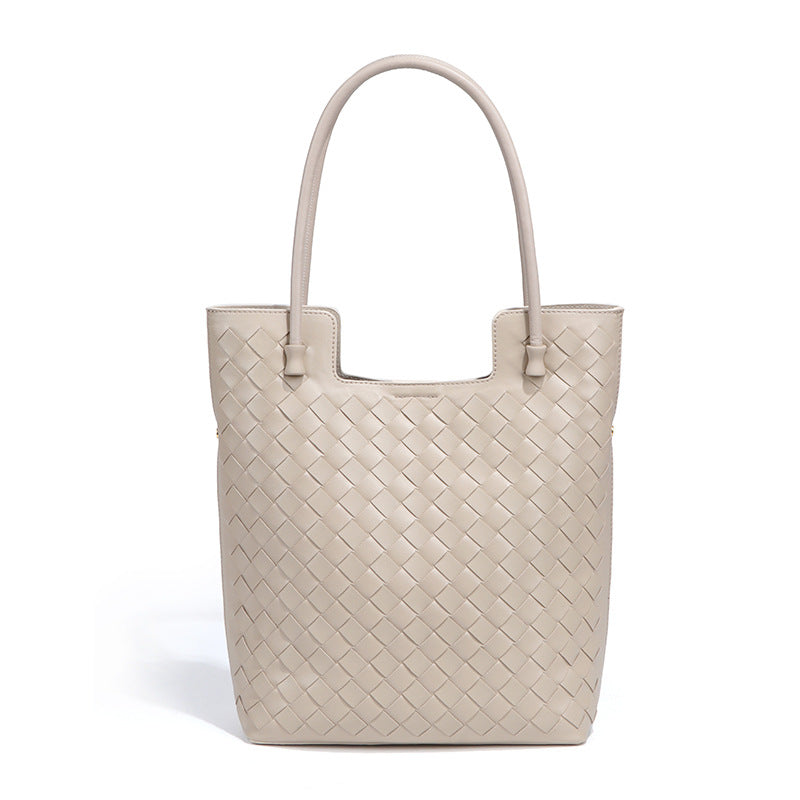 托特包2025春夏新款女包时尚编织包高级感超软皮单肩手提真皮包包