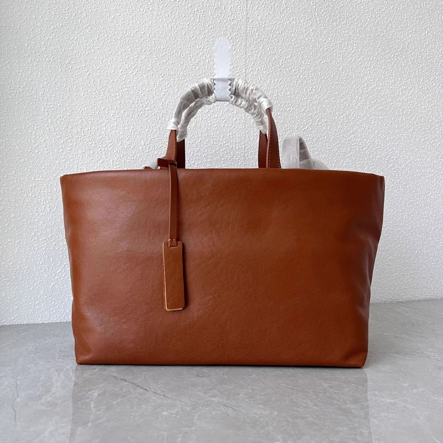 头层植鞣牛皮托特包2024秋冬新款大容量通勤女包软皮轻便单肩包潮