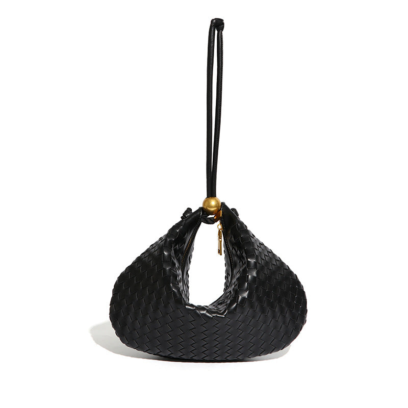 新款时尚休闲百搭腋下包小清新女士纯色单肩饺子包外贸批发小包包