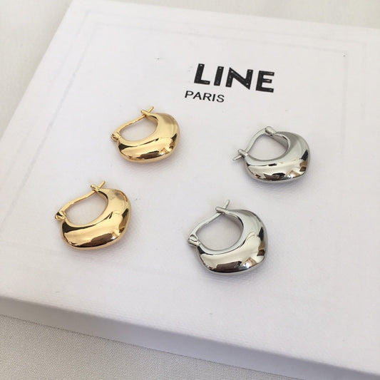 赛林家22新款几何形耳环女高级感气质cell 风光身镀金耳扣