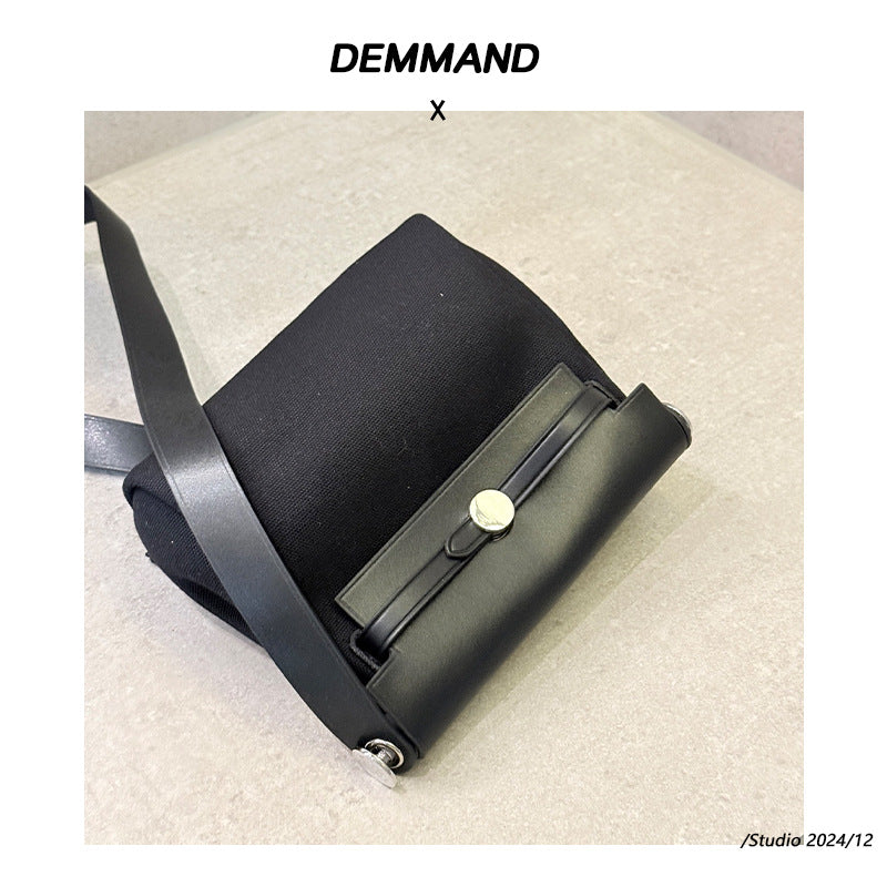 跨境批发2025春夏新款迷你mini内缝凯利女包帆布小方包单肩斜挎包