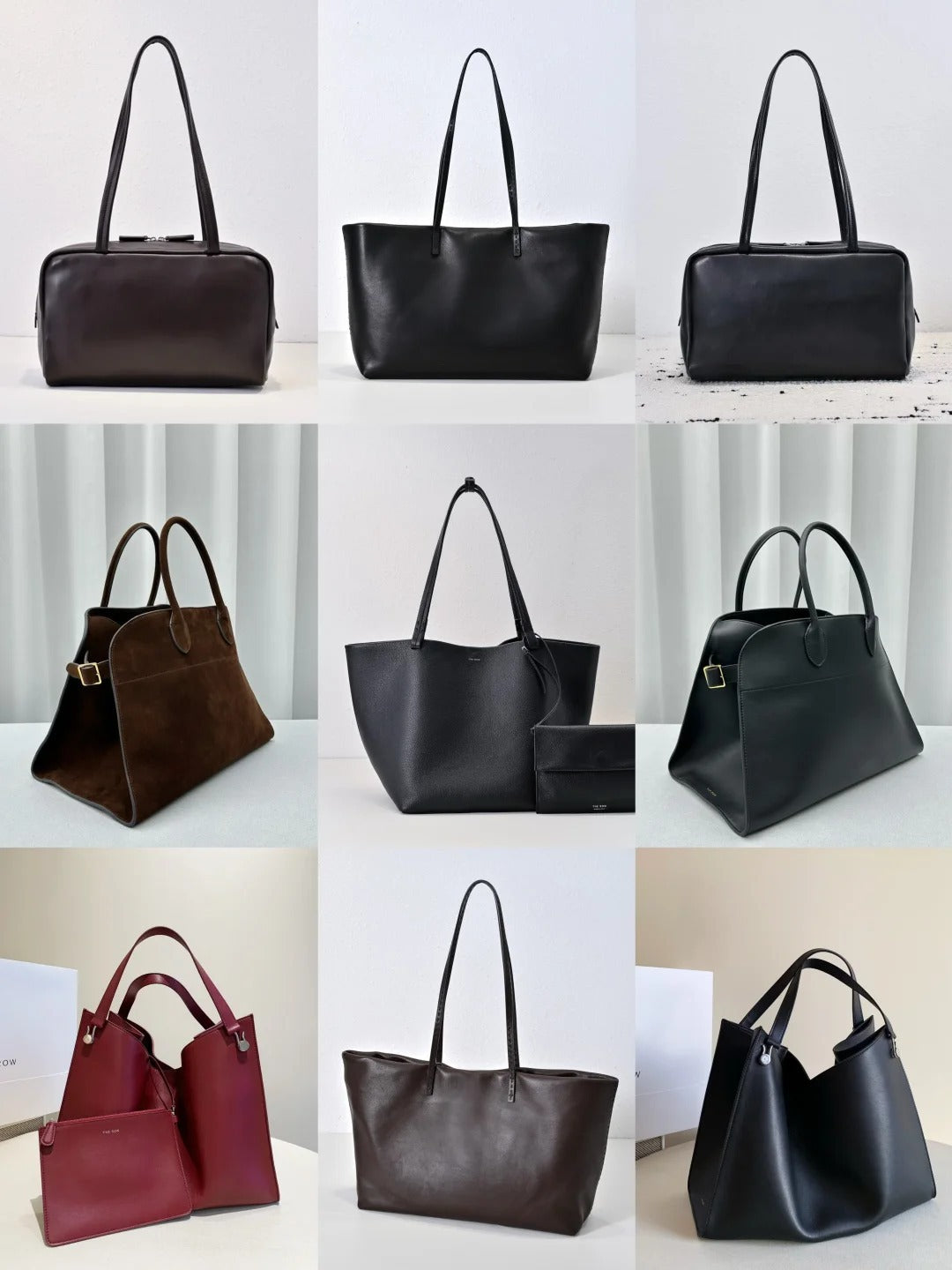 ROW新品Henri手提公文包托特包女大容量通勤真皮质感单肩腋下包