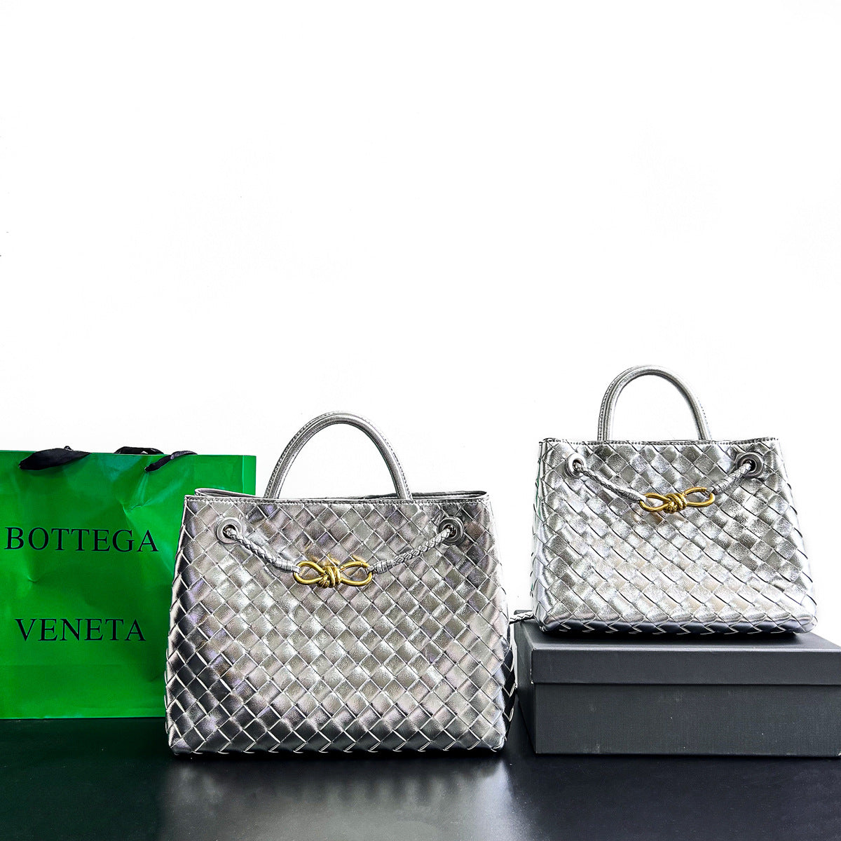 物著小众设计春季新款金属绳扣编织托特包单肩手提大容量复古女包