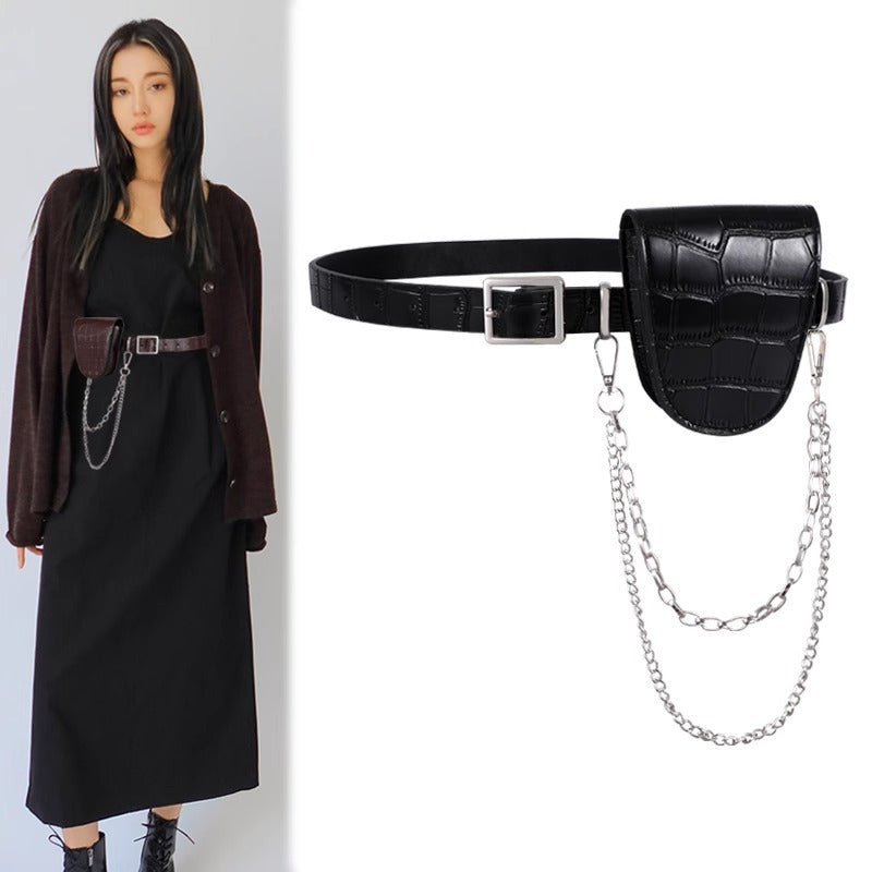 腰带女配西装链条潮ins腰包装饰连衣裙子收腰时尚百搭牛仔裤皮带