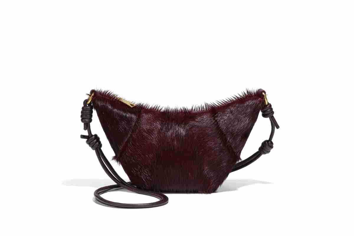 欧美时尚复古女包真皮马毛牛角包小巧百搭豹纹潮流单肩斜跨可颂包