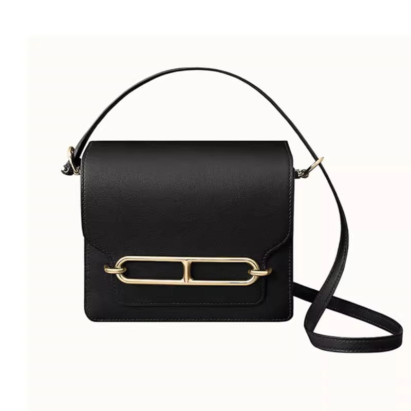 网红同款空姐豆腐包头层牛皮猪鼻子包小方包单肩斜挎女包直播代发