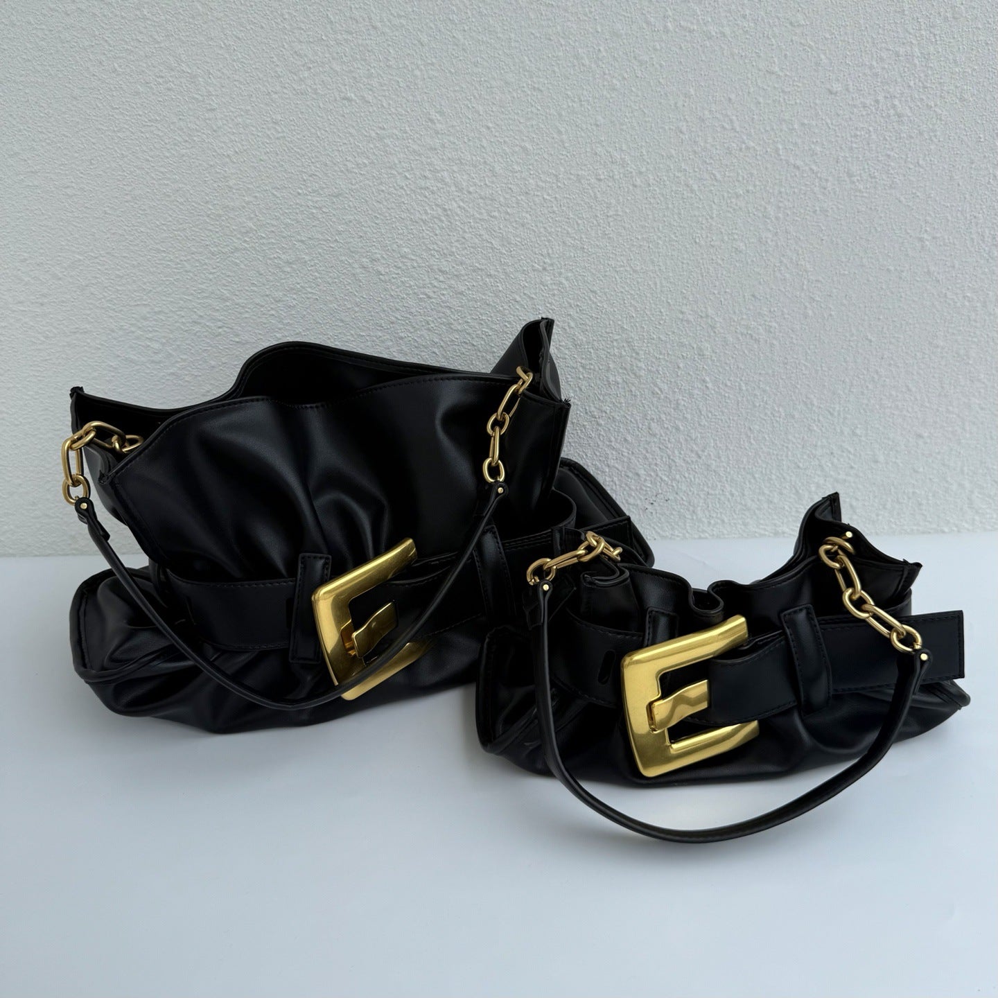 2025小众新款油蜡皮复古手提包高级质感PU皮百搭单肩斜挎包腋下包