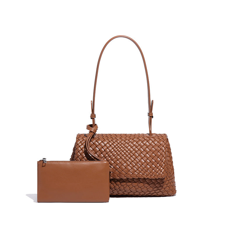 轻奢风高级感小众单肩腋下女包时尚手提包编织包包潮流百搭斜挎包