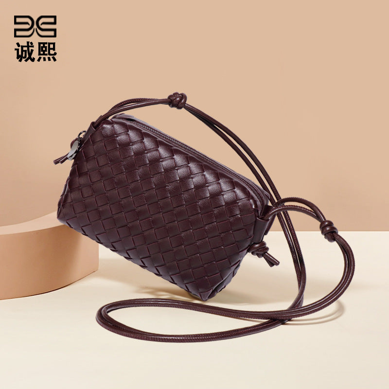 创意手工编织包包时尚潮流小方包秋冬新款小巧大容量单肩斜挎女包