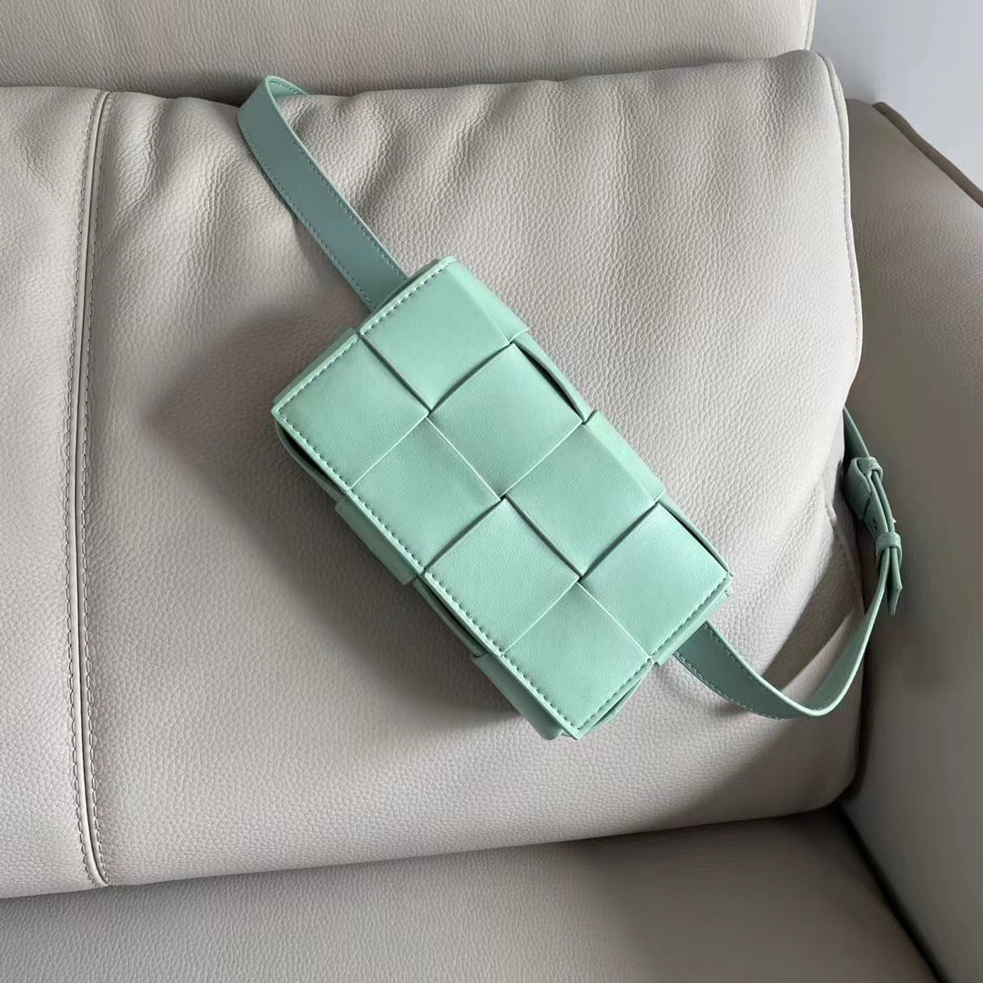 编织斜挎包腰包2022新款潮春夏时尚小包包女包手提众百搭单肩包