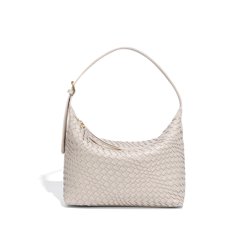 2025开春新款手工编织包包时尚单肩腋下包大容量通勤手提饭盒包女