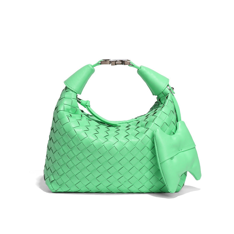 包包女2025新款手工编织包跨境手提饭盒包质感潮流休闲单肩斜跨包