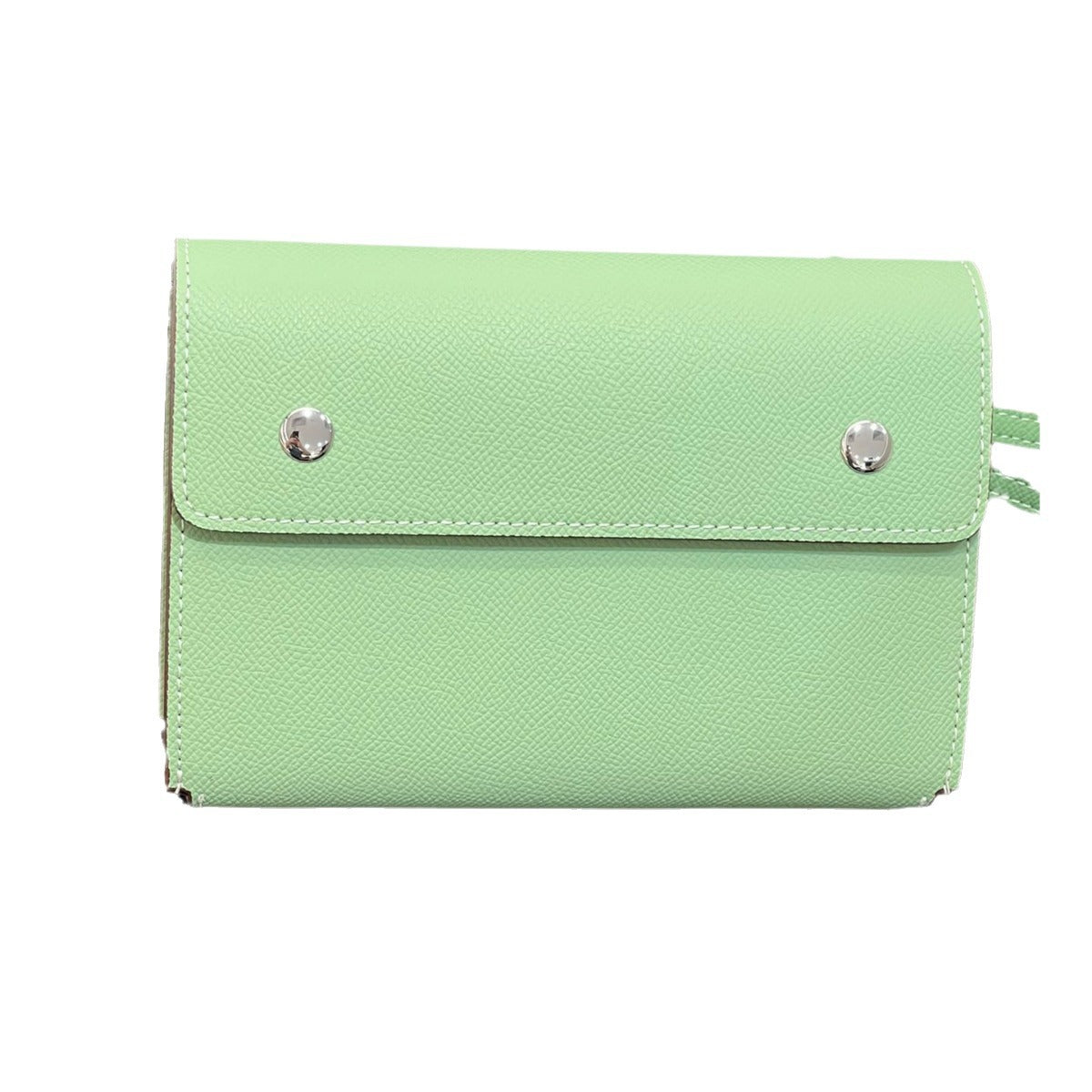 2024新款真皮中古款小腰包女手掌纹小方包简约通勤肩斜挎信封包潮