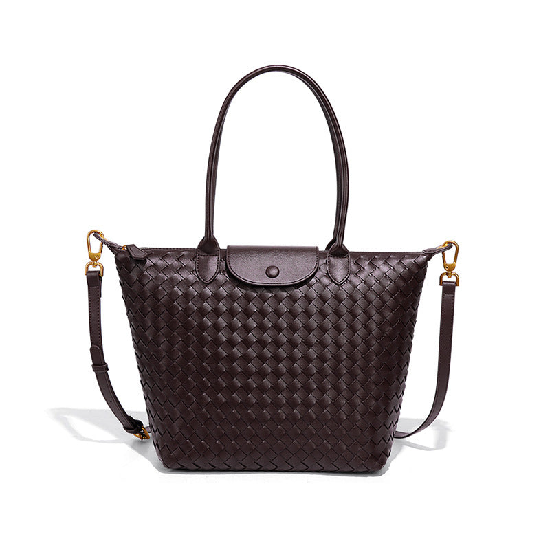 手工编织大号龙襄饺子包高级感气质手提女包百搭斜挎大容量单肩包